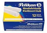 Pelikan Wandtafel-Kreide, staubfrei, rund (1 × weiß mit Schwamm)