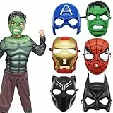 Sunshine smile Superhero Maske,6 Stück Cosplay Masken,Superhelden Maske,superhero birthday party decorations,Tiermasken Für Kinder,Cosplay Thema Geburtstage
