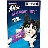 Felix Deli Moments, Cremiger Katzensnack mit Ente, 44er Pack (44 x 10g)