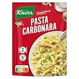 Knorr Spaghetteria Pasta Carbonara Nudel-Fertiggericht, leckeres Nudelgericht 2 Portionen