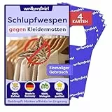 Wolkenfeld Schlupfwespen gegen Kleidermotten – 4 Karte à 1 Lieferungen – Effektive Bekämpfung von Kleider-Motten – Natürliche Alternative zu Mottenfallen, Mottenspray & Pheromonfallen