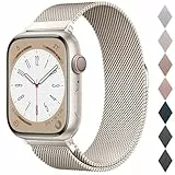 OULUOQI Ersatzarmband Kompatibel mit Apple Watch Armband 40mm 42mm 41mm 38mm 46mm 45mm 44mm Damen Herren, Einstellbar Metall Armbänder aus Edelstahl für iWatch Series Se Ultra 10 9 8 7 6 5 4 3 2 1