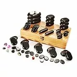 Master Massage Hot Stone Heiße Massagesteine in dekorativer Bambumskiste 60 St