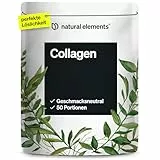 natural elements Collagen Pulver 500 g – Kollagen Hydrolysat Peptide – Kollagen Typ 1 und 3 – perfekte Löslichkeit, natürlicher Geschmack ohne Aromen – laborgeprüft und in Deutschland produziert