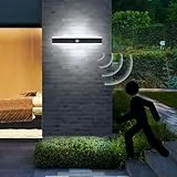 ANKBOY Lange Wandleuchte mit Bewegungsmelder Aussen/Innen Kaltweiss 20W 60CM Außenwandleuchte LED Anthrazit Aussenlampe Wand mit Bewegungsmelder Wasserdicht für Villa Haus Eingang, 6000K