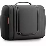 Travelaner® Kulturbeutel Design 2026, 3-in-1 Kulturtasche zum Aufhängen mit 7 Liter Stauraum für Damen und Herren, Kosmetiktasche für Reise, Große Waschtasche, Waschbeutel, Schwarz