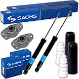 2x SACHS Stoßdämpfer + Domlager + Protection-Kit hinten für Golf 5 + 6 + PLUS