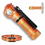 ACEBEAM H16 650 hohe Lumen aufladbare LED Stirnlampe, 90 Grad EDC AA rechtwinklige Taschenlampe mit Magnetfuß, Taschen Mini Taschenlampe mit Clip, 519 A 90+ High CRI LED Kopflampe für Camping, Arbeit
