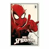 Grupo Erik Marvel Poster - Marvel Spiderman Thwip Poster - Kunstdruck - Deko Wohnzimmer oder Deko Schlafzimmer - Deko Zimmer - Größe : 61 x 91, 5 cm Marvel Fanartikel - Offizielle Lizenz