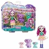 Enchantimals Familienset, Puppe (15 cm) mit 34 Tierfiguren, großartiges Geschenk für Kinder ab 3 Jahren, HKN14