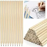 HAOMEEDUO 60 Bleistifte HB Zeichnung aus Naturholz, 17,7 cm x 0,7 cm, mit Graphitmine, robuste Bleistifte aus Holz für Kinder, Büro, Studenten, Schulmaterial, sechseckiger Körper