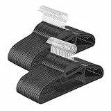SONGMICS Kleiderbügel Kunststoff, 50er Set, Bügel mit U-förmiger Öffnung, platzsparend, 0,5 cm dick, 41,5 cm breit, um 360° drehbarer Haken, schwarz CRP041B05