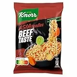 Knorr Instant Nudeln Beef Taste schneller Asia Snack fertig in nur 3 Minuten 11x 70 g