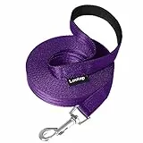 Loutep Schleppleine Für Hunde Hundeleine Für Kleine Mittel Große Hund Langlaufleine Wasserfest Leicht Laufleine (Violet, 3m)