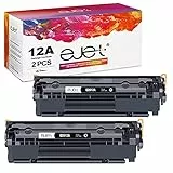 ejet 12A Toner Kompatibel für HP 12A Q2612A für HP Laserjet 1010 1012 1015 1018 1020 1022 1022n 1022nw 3020 3030 3050 3052 3055 M1005 M1319 M1319f (Schwarz, 2er-Pack)