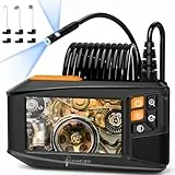 Endoskopkamera mit Licht 5m, Ennovor 1080P HD Digital Doppelkopf Endoscope mit 4.3-Zoll-IPS- Bildschirm, IP67 Wasserdicht Rohrkamera mit 8 einstellbaren LEDs, 8mm Schlangenkamera Inspektionskamera
