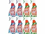 Bref Power Misch SET (8er Pack), 4x gegen Kalk und Schmutz, Kalkreiniger, (750 ml) & 4x gegen Fett und Eingebranntes, Fettlöser, (750 ml)
