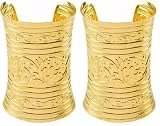Boland 64464 - Armband Schatz des Nils, goldener Modeschmuck für Faschingskostüme, Armreif für Karneval oder Mottoparty (Packung mit 2)