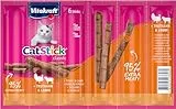 Vitakraft Cat Stick Classic, Katzensnack, fleischige Mini-Sticks, mit Truthahn und Lamm, ohne Zuckerzusatz (1x 6 Stück)