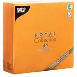 Papstar, 50 Servietten 'ROYAL Collection' 1/4-Falz 40 cm x 40 cm orange, #82219