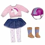 Glitter Girls - Galoppieren und leuchten! - Einhorn Pullover & Leggings - Reitsport-Outfit - Helm & Reitstiefel - 3 Jahre +