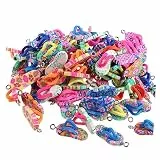 NUOBESTY 40 Stück Kleiner Anhänger Sandalenform aus Weichem Ton als Charm Ornament für Selbstgemacht Armband und Halskette Schmuckzubehör zum Basteln und Personalisieren Zufällige Farbe