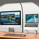 EppieBasic Schreibtischlampe LED Dimmbar, helle Schreibtischlampe LED Klemmbar, Augenschutz Arbeitslampe für Homeoffice, Schwanenhals Büro Tischlampe, moderne Monitor Lampe für die Studie lesen