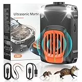 SOKTNEU Marderschreck Auto, Ultraschall Mausabwehr, 12V Auto-Batterie Wiederaufladbare Marderabwehr, Mäuseabschreckung mit Zwei Arten des Aufladens, Langfristiger Marderschutz im Motorraum