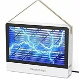 2-Pack GeckoMan LED Insektenvernichter Elektrische Fliegenfalle Innenbereich Mückenfalle Mückenlampe Innen, Energiesparende Max-Attrakt Hybrid-Spektrum-Röhre • 10 Jahre Betrieb, Hochvolt-Soforttötung