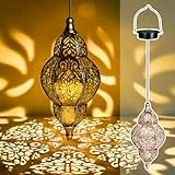 IEEILULU Solarlampen für Außen Hängend, Solarlaterne für Außen Garten, Solarleuchte Hängend, Orientalische Lampe Solar Außen, Marokkanische Laterne für Garten Balkon Terrasse