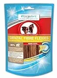Bogadent Dental Fibre Flexies Mini - Hunde Kauartikel gegen Zahnstein & Plaque - Kaustangen Hund für die tägliche Hunde Zahnpflege - Mit Pflanzenfasern für eine bessere Verdauung - 1er Pack - 70g