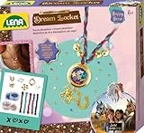 Lena Bastelset Happy Horse Dream Locket - Schmuck Set zum selber machen mit Medaillon-Kette, Pferde-Anhängern, Pailletten zum Befüllen & Shaker-Effekt, Mädchen Schmuck Set für Kinder ab 6 Jahren