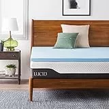 Lucid 5,1 cm Matratzenauflage Full - Gel Infused Memory Foam - Memory Foam Matratzenauflage Full - Belüftetes Design - CertiPur zertifiziert