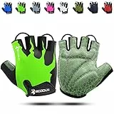 KONVINIT Fahrradhandschuhe Herren Sommer Halbfinger MTB Handschuhe,Radhandschuhe für Mountainbike/Rennrad,Fahrrad Handschuhe Freizeit Herren und Damen,Green XL