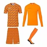 Uhlsport Progressive Torwart Trikot Set Herren - Neonorange/Schwarz | Größe: XL