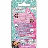 Gabby's Dollhouse Haarspangen für Mädchen, 6-teiliges Set aus Metall-Glitzern und originellen Charakteren aus der Netflix-Serie