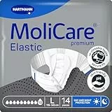 MoliCare Premium Elastic Slip: bei schwerster Inkontinenz für Frauen und Männer; 10 Tropfen, Gr. L (115-145 cm Hüftumfang), 14 Stück