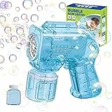 PANACARE Mini Seifenblasenpistole, Seifenblasenspielzeug Kinder 5000+ Blasen mit Seifenblasenlösung/Gelee-Farbe für Hochzeit/Geburtstag/Party/Ostern, Junge&Mädchen Outdoor Geschenk, Jelly Bubble Gun