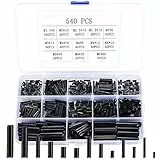 Spannstift Hohlsplinte, 540 Stk Klappsplinte, Hohl Federstifte Manganstahl Sortiment Set, Geschlitzte Federstifte, Spannstifte Hohlsplinte Metallbeschläge - M1.5/M2/M2.5/M3/M4/M5/M6