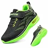 ASHION Turnschuhe Kinder Sneaker Kinderschuhe Mesh Atmungsaktiv Outdoor Laufschuhe(Grün,37EU)