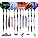 WIN.MAX Dartpfeile mit kunststoffspitze für elektronische dartscheibe 12 Stück Soft Darts Pfeile Set,18 Gramm