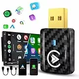 MSXTTLY CarPlay Wireless Adapter Android Auto - U2AC-01 Kompatibel mit iPhone 17 Pro MAX 16-12 und Android 11+, Wandelt Ihr Wired in Wireless mit Car Play/AndroidAuto, USB-C/A