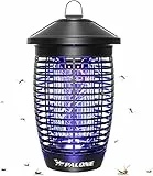 PALONE Elektrischer Insektenvernichter 20W 4500V, Insektenfalle Mückenlampe mit UV-Licht, Keine Giftigen Chemikalien, Wirksam zum Reduzieren Fliegender Insekten für Innen Schlafzimmer und Gärten
