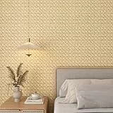 Livelynine Selbstklebende Tapete Rattan Geflecht Optik Klebefolie Möbel Wasserfest Braun Möbelfolie Selbstklebend für Küche Schrank Tapeten Selbstklebende für Wand Wohnzimmer Glatte Tapete 40CMx2M