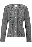 Heimatgwand Damen Trachtenjacke Mabella Strickjacke, Grau, 48 EU