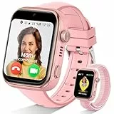 SWGOTA Smartwatch Kinder mit Videoanruf & GPS, Kinderuhr mit 5 Sportmodi, 820 mAh Hochkapazitätsakku, IP68 Kids Smartwatch Geschenke 4-12 Jahren (Rosa)