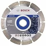 Bosch Professional 1x Diamanttrennscheibe Standard for Stone (für Stein, Granit, Beton, Ø 150 x 22,23 x 2 x 10 mm, Zubehör für Winkelschleifer)