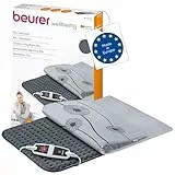 Beurer HK 125 Heizkissen (XXL-Format, mit 6 Temperaturstufen, Abschaltautomatik und LED-Schalter, maschinenwaschbar), grau, 1 Stück (1er Pack), 60 x 40 cm