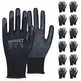HPHST Robuste & komfortable Handschuhe Arbeitshandschuhe Herren Arbeitshandschuhe Damen - Gartenhandschuhe Herren - Mechaniker Handschuhe Herren mit Latex Beschichtung (X-Large)