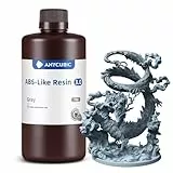 ANYCUBIC ABS-Like Resin 3.0, 3D Drucker Resin mit Ausgezeichneter Härte und Zähigkeit, Hochpräzises, Geruchsarmes 405 nm UV-härtbares Harz für Resin 3D Printer, Grau, 1000g